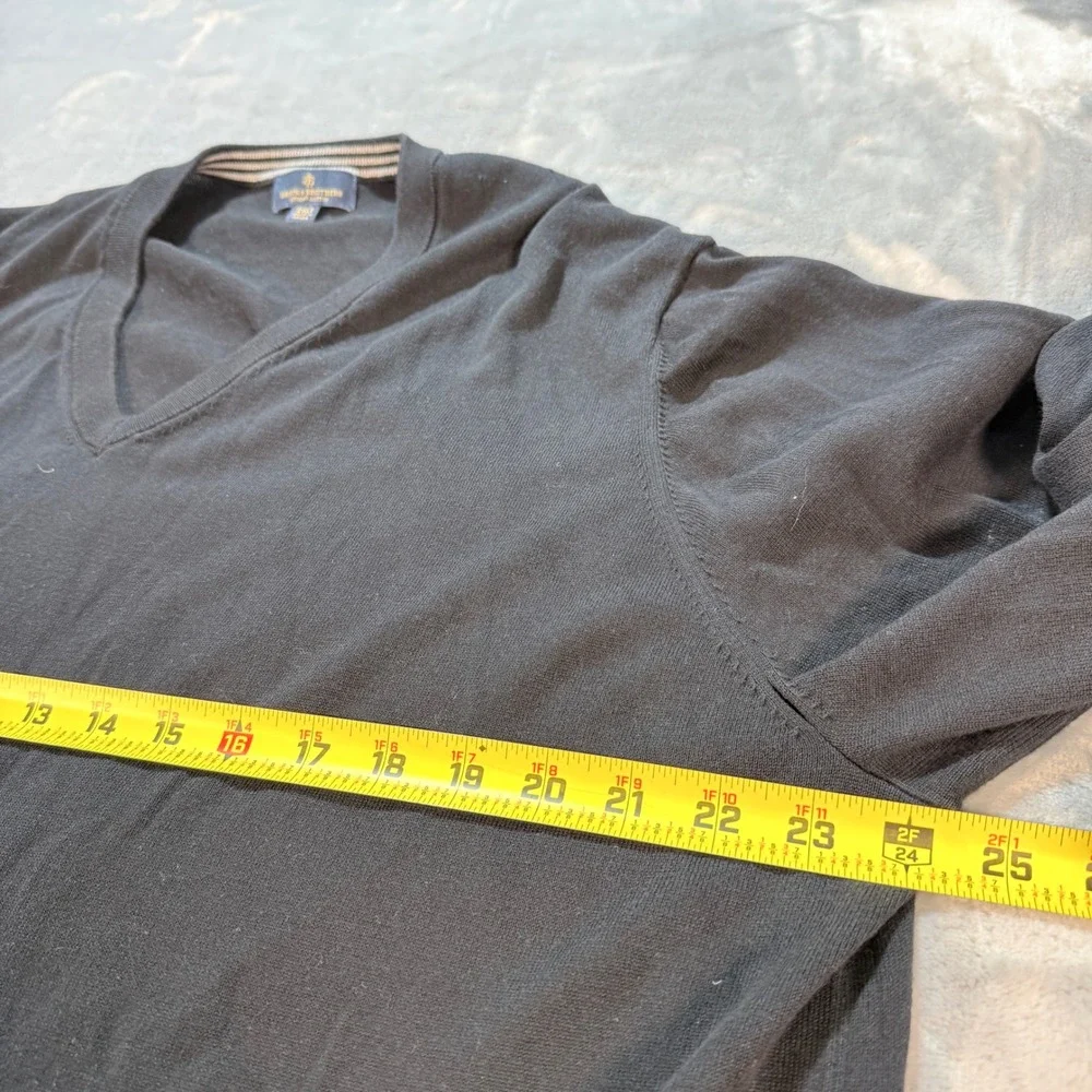 Lot 2 Brooks Brothers 2XLT Supima Cotton V-Neck Sweater Set Light Grey‎ Black